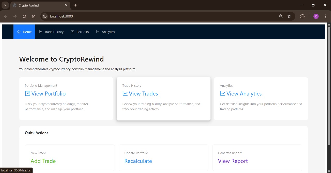 Crypto Rewind System screenshot